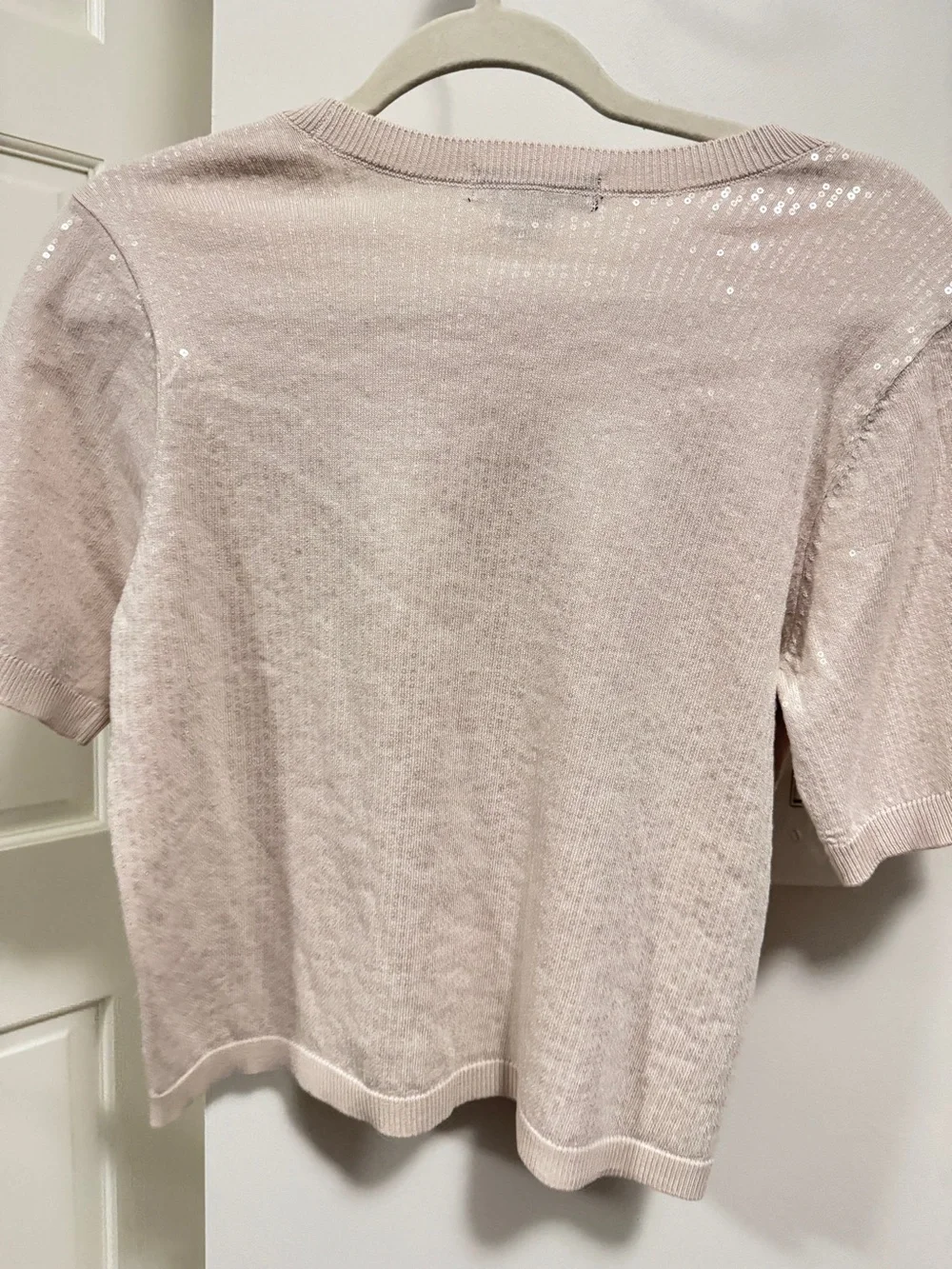 Sanctuary Women's beige Short-Sleeve Knit Top